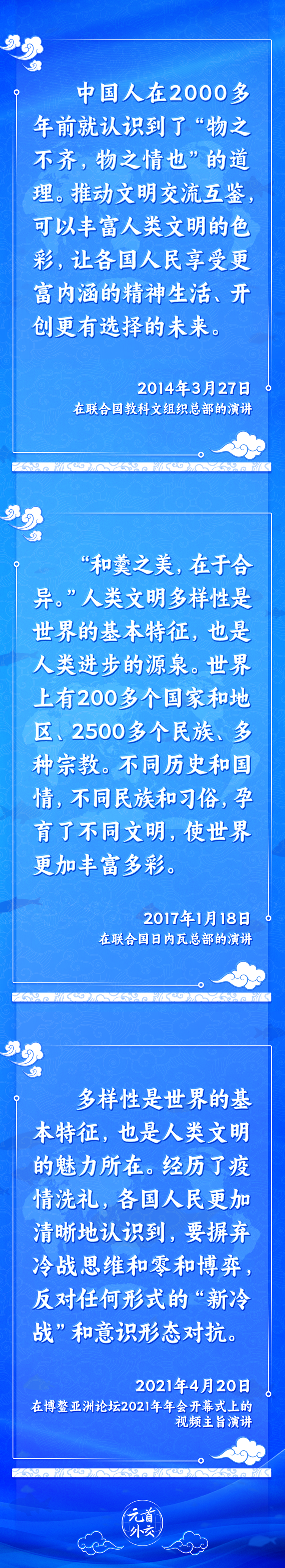 元首外交丨推動文明交流互鑒，習主席提出這些“中國主張”