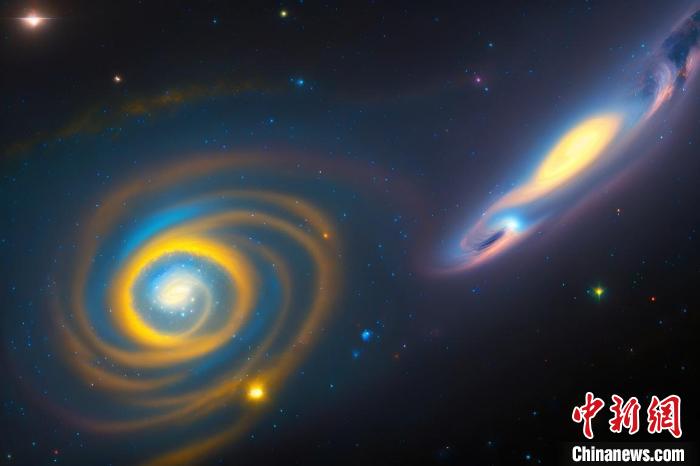 本星系群的三維藝術(shù)圖。　中科院國家天文臺(tái) 供圖