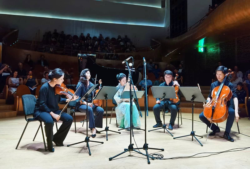 “古老文明的現(xiàn)代回聲——中國當(dāng)代作曲家室內(nèi)樂作品音樂會”在意大利舉行。中國駐意大利使館供圖