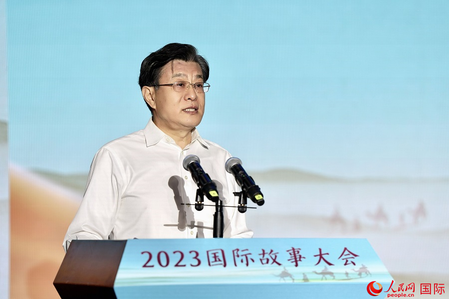中國人民對外友好協(xié)會副會長李?？罗o。人民網(wǎng) 盧鵬宇攝