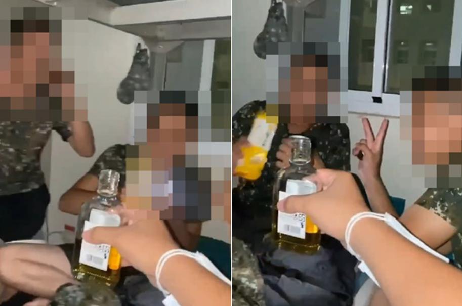 臺軍在宿舍開“飲酒趴”。圖片來源：臺灣“中時新聞網(wǎng)”。