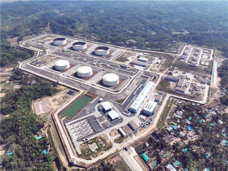 孟加拉國首個海陸一體化超大型石油儲運工程——單點系泊及雙線管道工程。中石油管道局供圖。