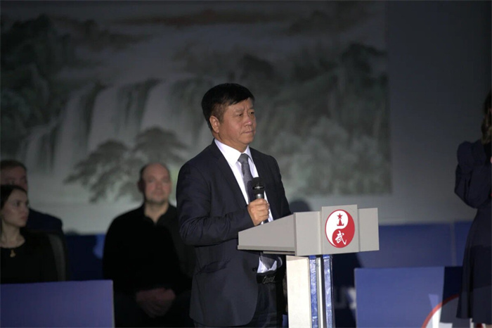 中國駐俄羅斯大使張漢暉致辭。駐俄羅斯大使館供圖