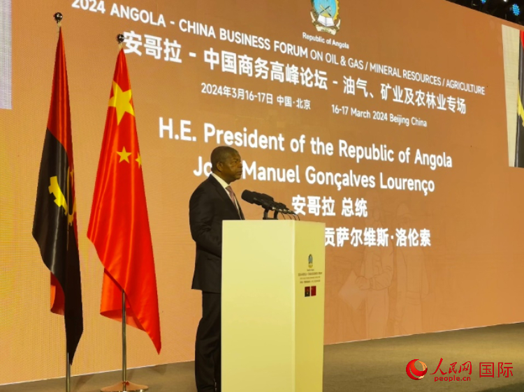 安哥拉總統(tǒng)若昂·曼努埃爾·貢薩爾維斯·洛倫索。人民網(wǎng)記者 張榮攝