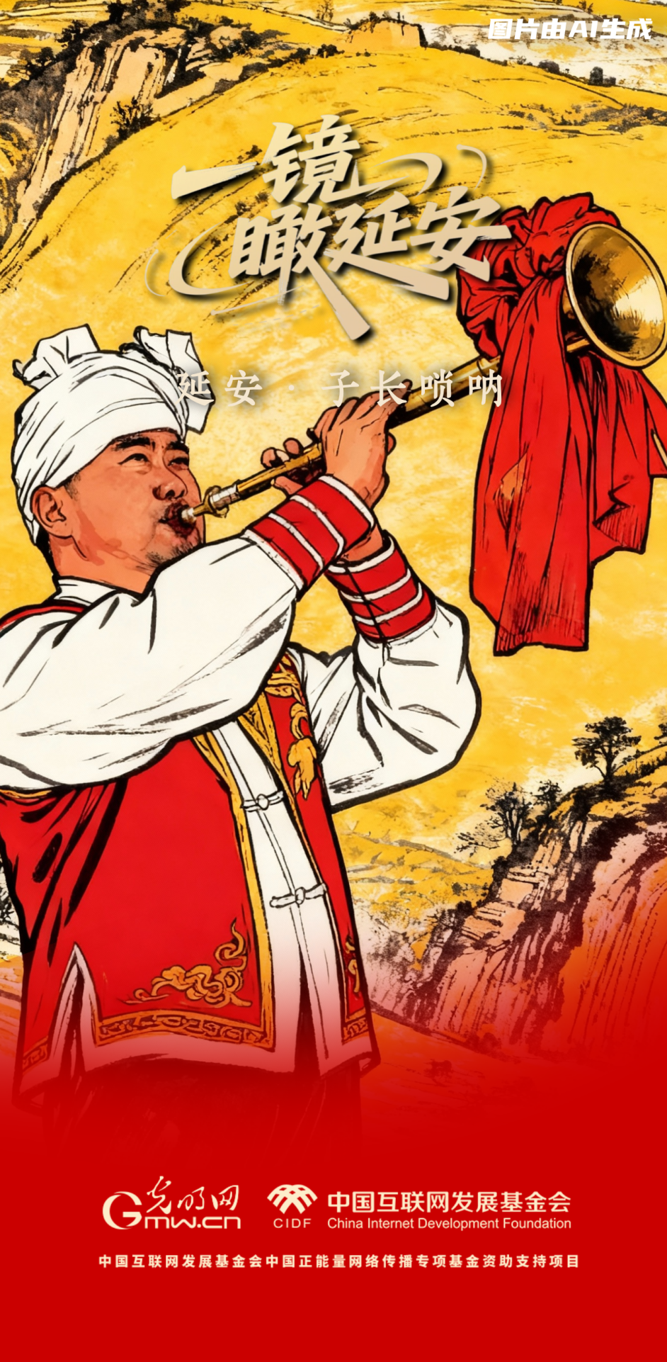 【一鏡瞰延安·AI海報】跟著這些非遺文化，感受老區(qū)風土人情