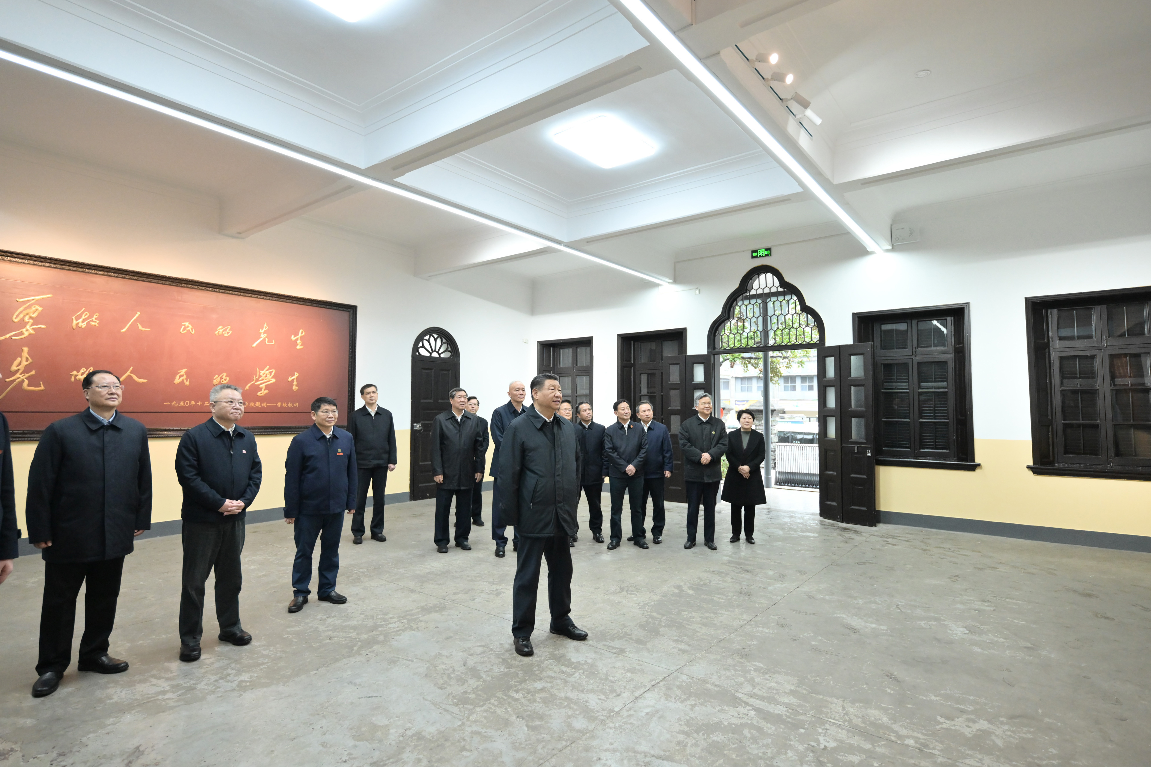 3月18日，習(xí)近平總書記在湖南第一師范學(xué)院（城南書院校區(qū)）考察。