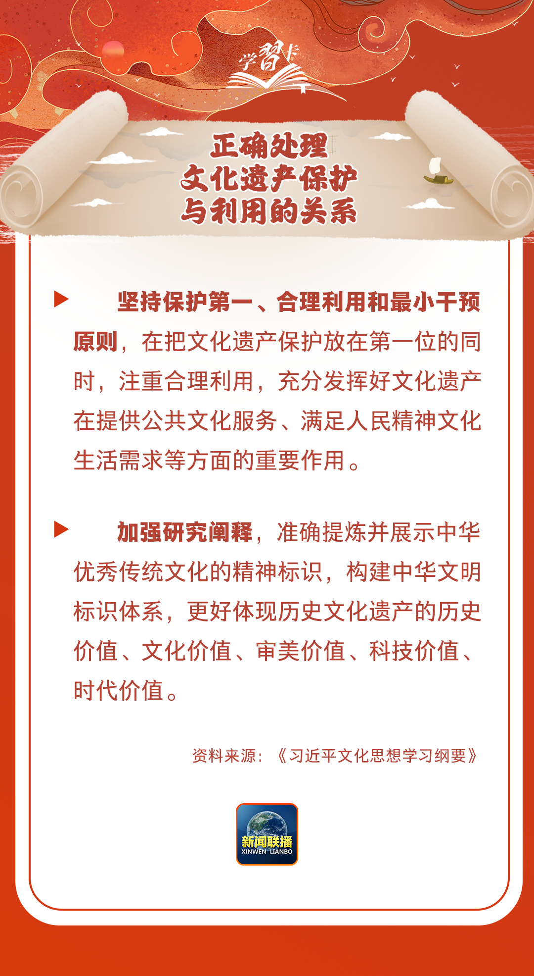 學(xué)習(xí)卡丨守護好中華民族的文化瑰寶！
