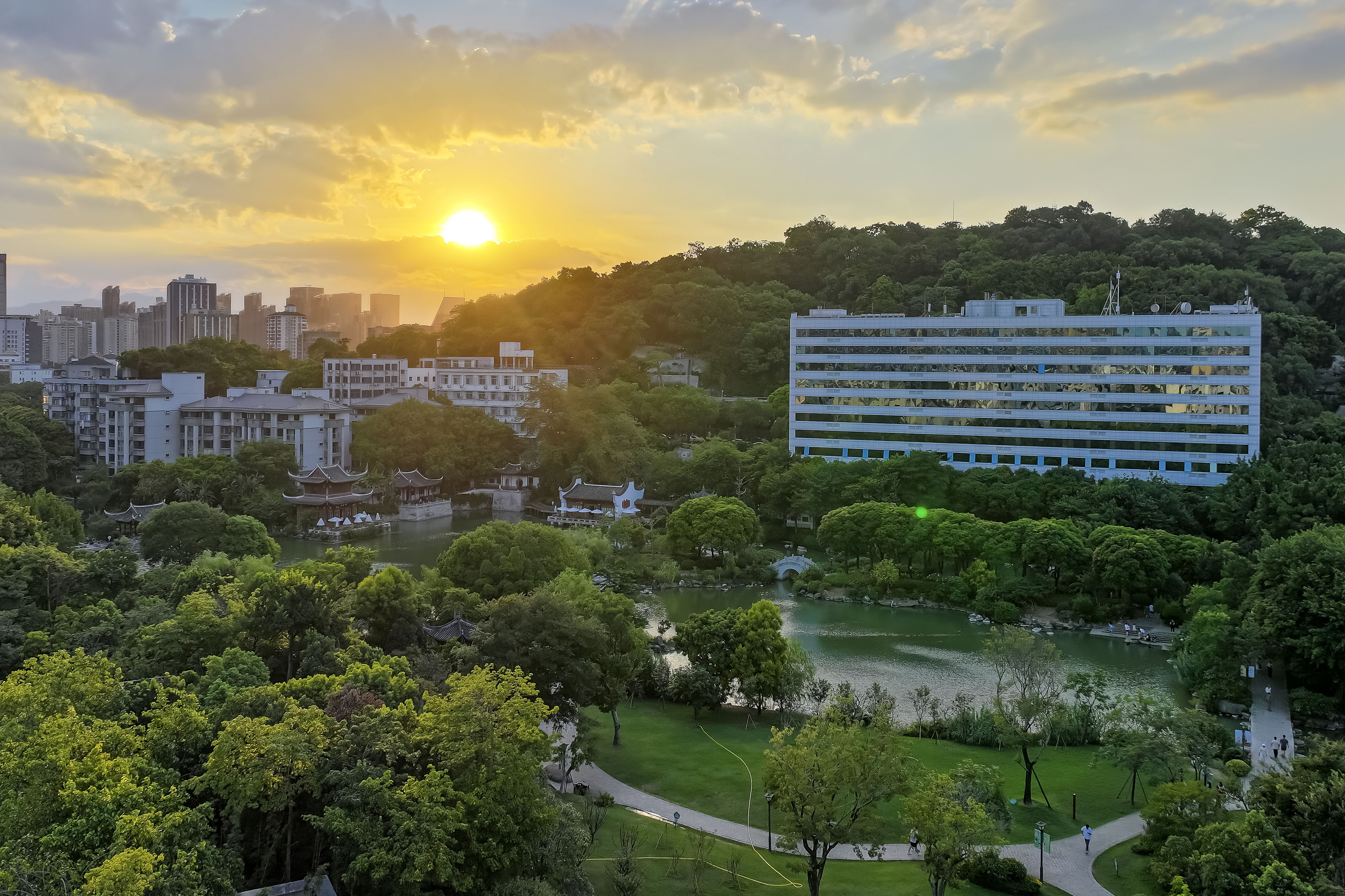 2024年7月17日，福州市鼓樓區(qū)黎明湖生態(tài)濕地公園。