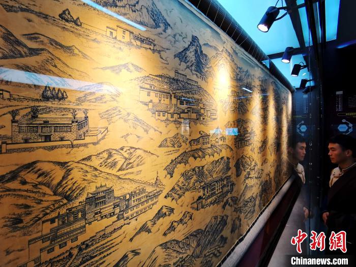 圖為歷代藏醫(yī)藥學(xué)教育機(jī)構(gòu)展示?！?zhí)砀?攝