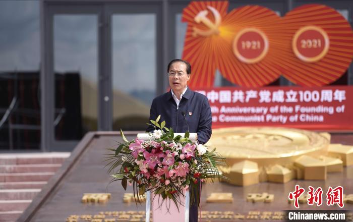 圖為中共青海省委常委、秘書長于叢樂致辭。　陳文年 攝