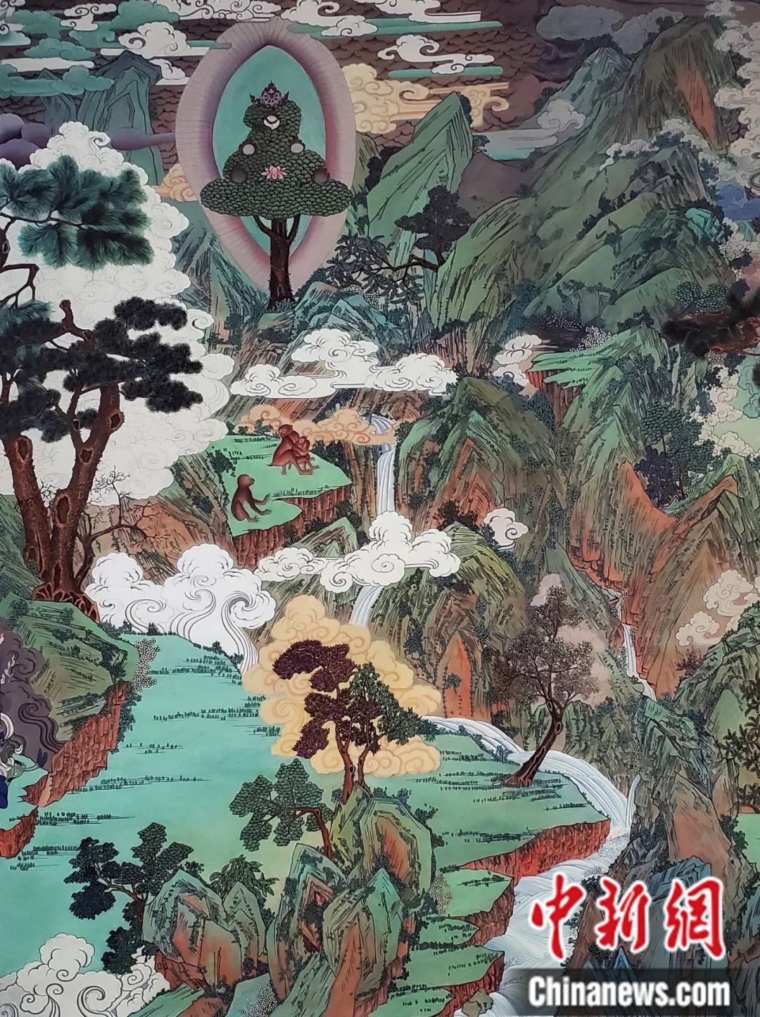 臨摹、補繪的青海瞿曇寺壁畫。受訪者 供圖