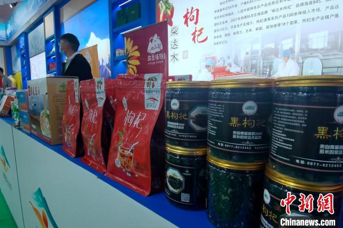 圖為柴達(dá)木枸杞參展?！±铍h 攝
