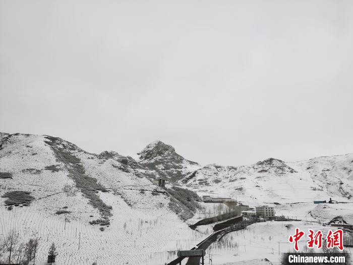 圖為青海省東南部的青沙山區(qū)域銀裝素裹?！?zhí)砀?攝