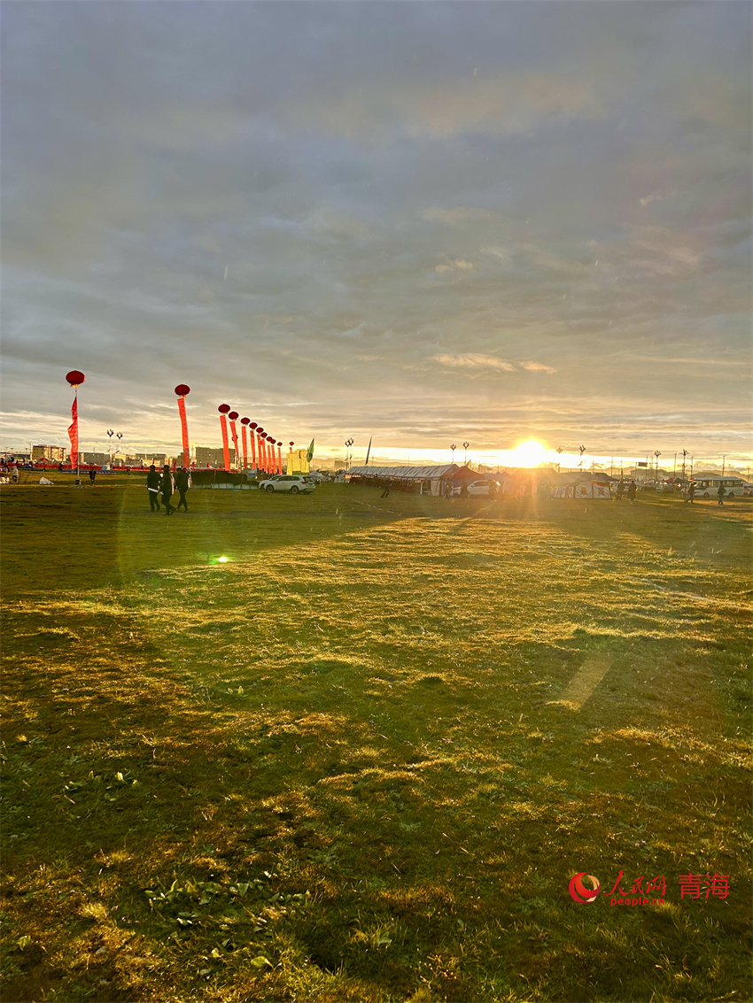 傍晚的澤曲草原。人民網(wǎng) 陳明菊攝