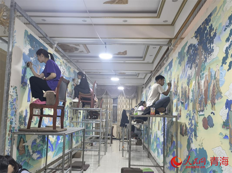 龍樹畫院傳習(xí)室。人民網(wǎng) 馬可欣攝