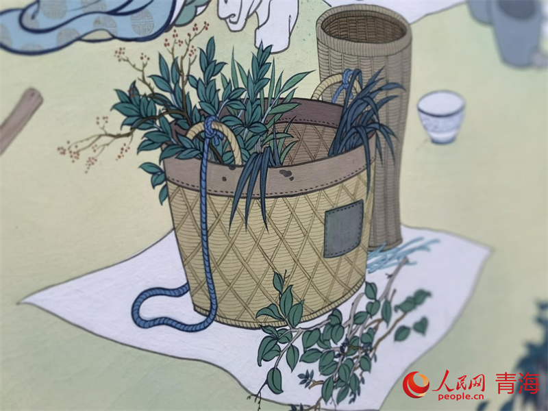 唐卡繪畫作品。人民網(wǎng) 馬可欣攝