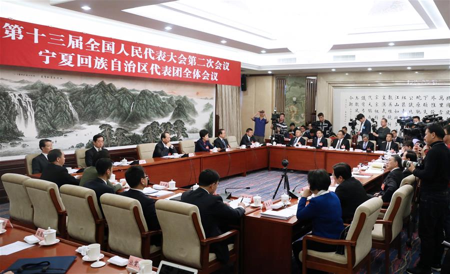 （兩會）（1）寧夏代表團全體會議向媒體開放